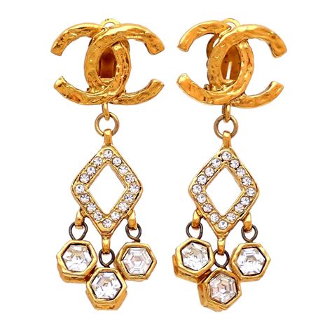 authentic Chanel earrings cc